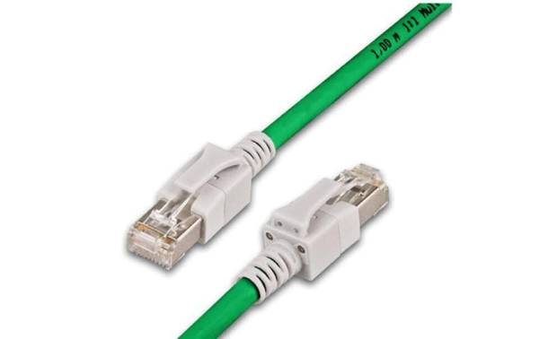 Wirewin Patchkabel Cat 6A, S/FTP, 1 m, Grün