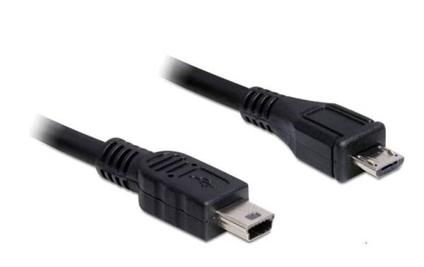 Delock USB 2.0-Kabel Micro-USB B – Mini-USB B 1 m
