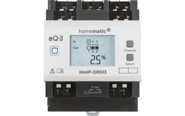 Homematic IP Smart Home Dimmaktor für Hutschienenmontage 3-fach