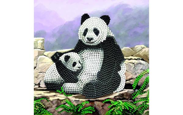 CRAFT Buddy Bastelset Crystal Art Card Panda