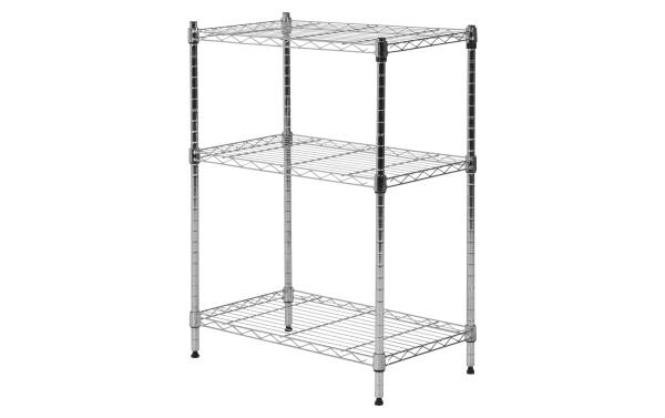 Krafter Regal aus Stahldraht verchromt mit 3 Tablaren