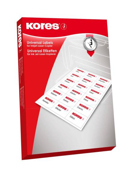 KORES Universal-Etiketten 70×29,7mm L7029 weiss 100 Bl. à 30 Stk.