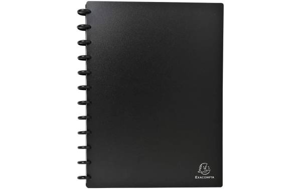 EXACOMPTA Visitenkarten-Ringbuch, DIN A4, schwarz