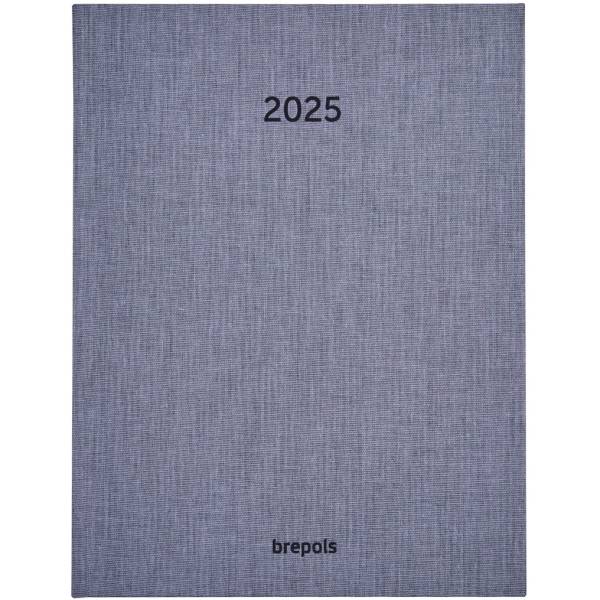 BREPOLS Agenda Weekly Dubletta 2025 17554550260 1W/1S grau ML 12x22cm