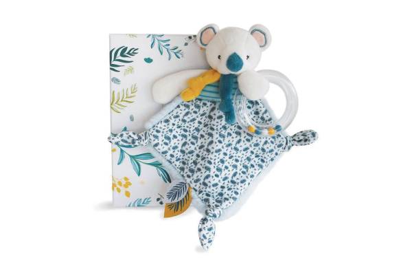 DouDou et compagnie Geschenkset Koala Rassel mit Schmusetuch 22 cm