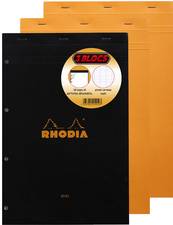 RHODIA Notizblock No. 20, DIN A4+, kariert, 3er Pack