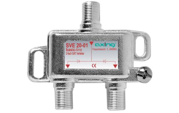 Axing SVE 20-01 2-fach SAT-Verteiler, 52400 MHz, DC