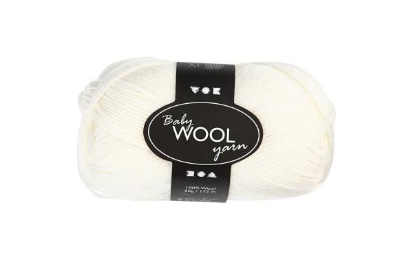 Creativ Company Wolle Babygarn Merino 50 g 14/4 Weiss