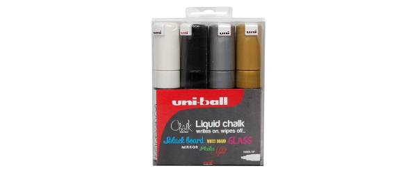 Chalk Marker 8mm 4 Farben 4 Stück UNI-BALL PWE8K.4C