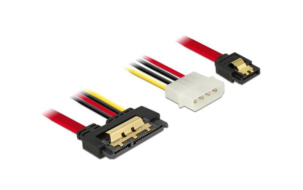 Delock SATA3-Kombikabel Molex Strom, 30 cm
