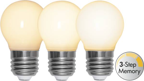 LED Leuchtmittel E27 G45 Opaque Filament RA90 3-step memory