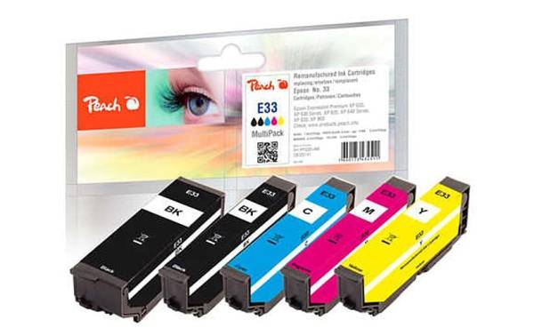 Peach Tinte Epson No. 33 / T3377 BK, PHBK, C, M, Y