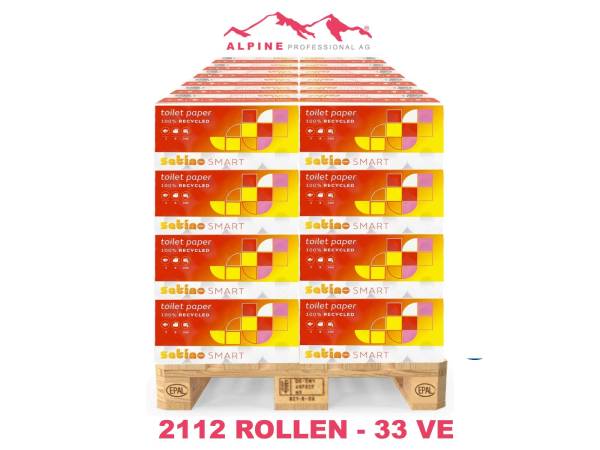 Palette WC-Papier 3-lagig Satino Smart Weiss 2112 Rollen