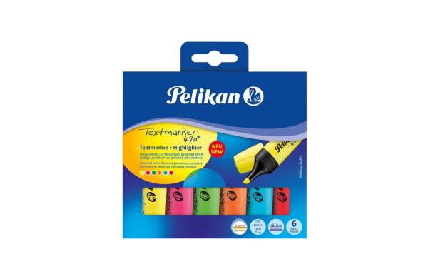 Pelikan Textmarker 490, 6er Etui, farbig sortiert