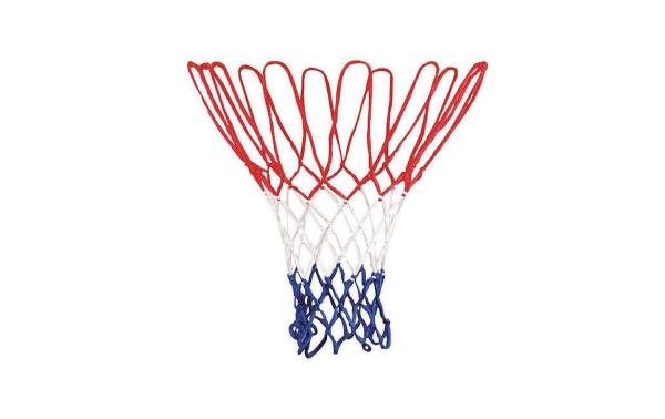 Hudora Basketballnetz Rot, Weiss, Blau