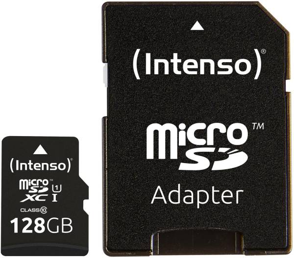 Micro SDXC Card PREMIUM128GB with adapter, UHS-I INTENSO 3423491