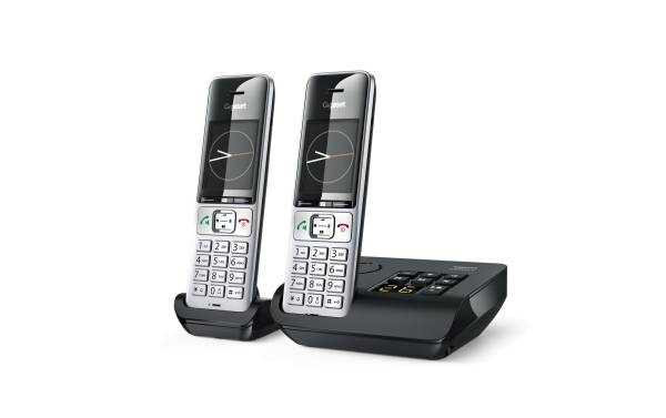 Gigaset Schnurlostelefon Comfort 500A Duo Schwarz/Silber