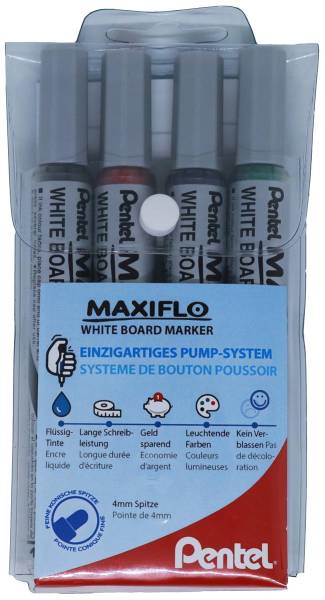 Boardmarker Maxiflo 4mm 4 Stück PENTEL MWL5S-4