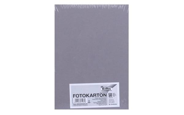 folia Fotokarton, DIN A4, 300 g/qm, steingrau