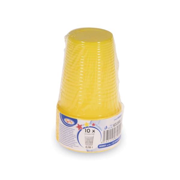 Trinkbecher gelb 0,18 l (PS) (10 Stück)