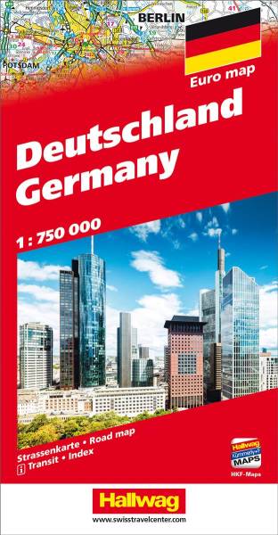 Strassenkarte Deutschland (Dis) 1:750&#039;000 HALLWAG 382830904