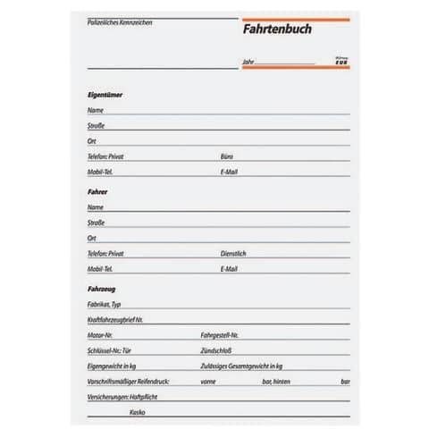 sigel Formularbuch "Fahrtenbuch Pkw und Lkw", A5, 32 Blatt