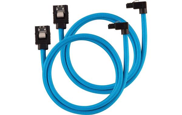 Corsair SATA3-Kabel Premium Set Blau 60 cm gewinkelt