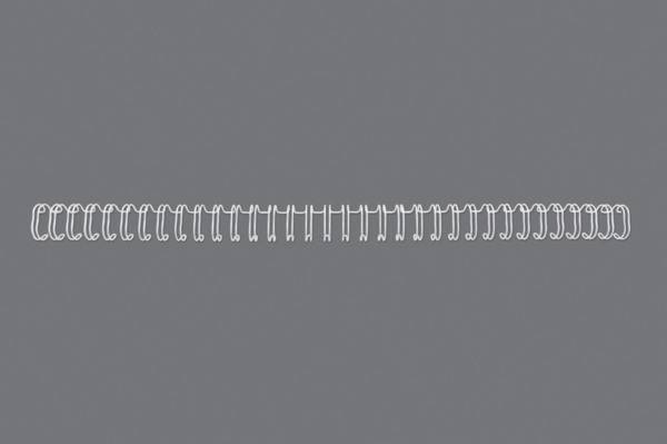 Drahtbinderücken 9.5mm A4 weiss, 34 Ringe 100 Stück GBC RG810670