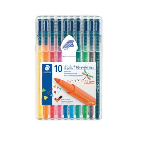 STAEDTLER Fasermaler triplus BRILLIANT COLOURS, 10er Etui