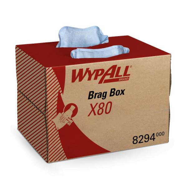 Wischtuch Wypall X80, Tücher in Brag Box, blau