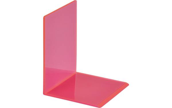 Buchstütze 10x10x13cm transparent pink 2 Stück MAUL 3513621