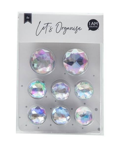 I AM CREATIVE Magnet Juwel Let`s Organize MAA4035.62 Acrylglas, irisierend 8 …