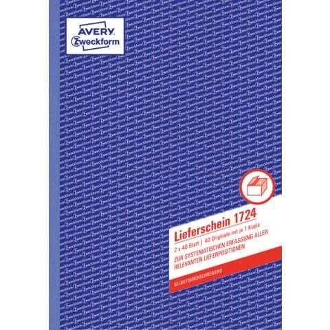 AVERY ZW. Zweckform Formularbuch "Lieferschein", SD, A4