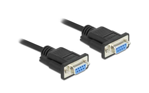 Delock Anschlusskabel Nullmodem RS-232 DB9, (f-f) 2 m