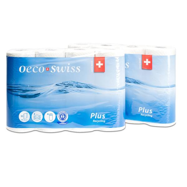 Haushaltpapier Oeco Swiss Plus – 4 Rollen pro Pack