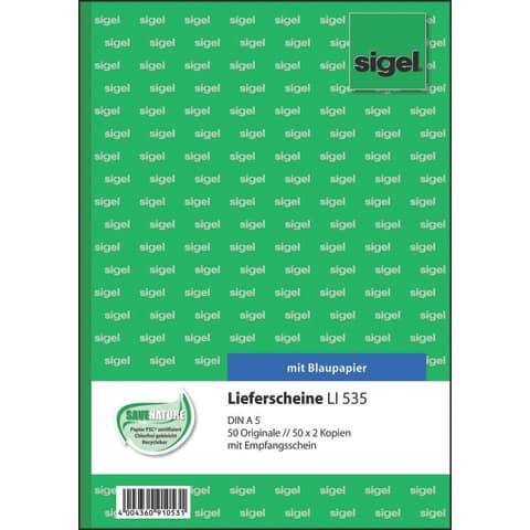 sigel Formularbuch "Lieferschein mit Empfangsschein", A5
