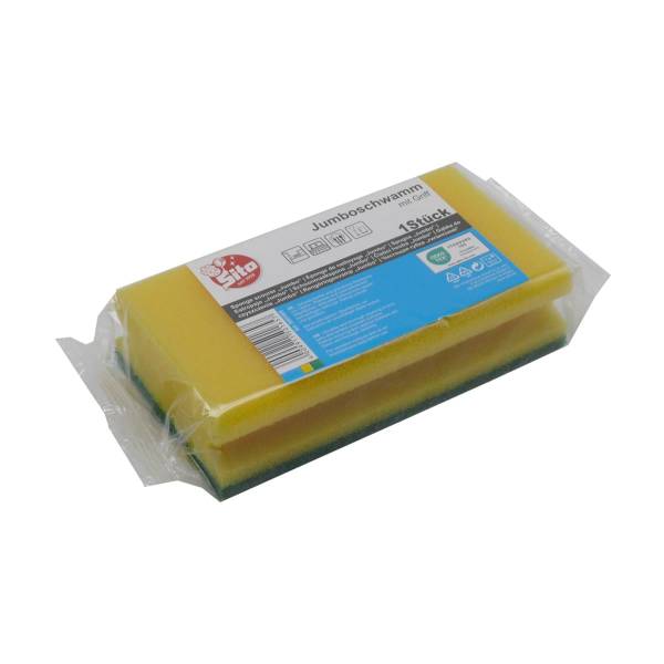 24x Sito Jumboschwamm mit Griff, gelb/grün, eckig, 1er 153x85x40mm