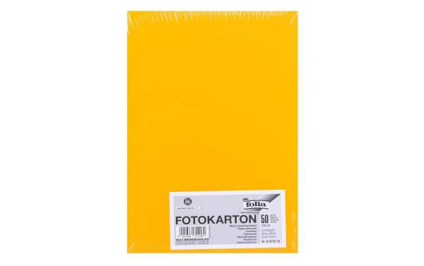 folia Fotokarton, DIN A4, 300 g/qm, dunkelgelb