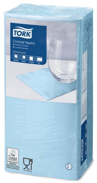 TORK-477837 Cocktailservietten Hellblau –