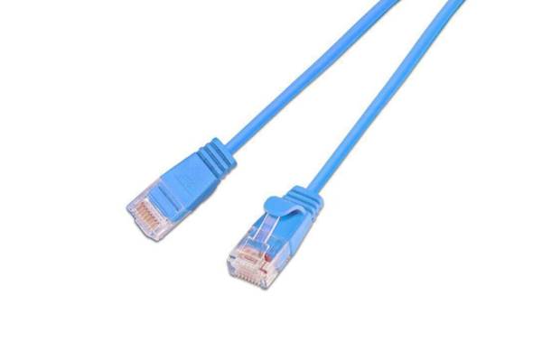 SLIM Slimpatchkabel Cat 6, UTP, 3 m, Blau
