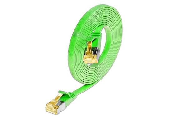 SLIM Slimpatchkabel Cat 6A, U/FTP, 0.25 m, Grün