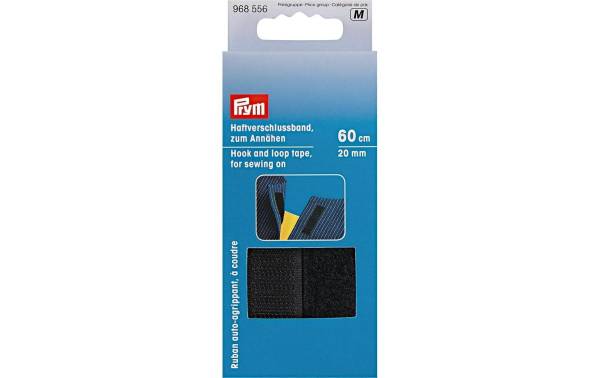 Prym Klettbandverschluss 60 cm, zum Annähen, Schwarz