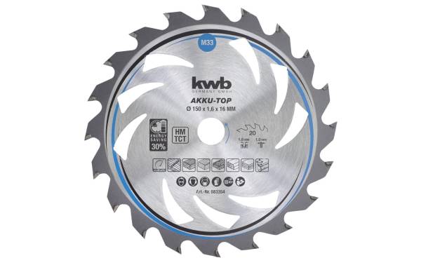 kwb Kreissägeblatt Hartmetall Ø 150 x 16 mm