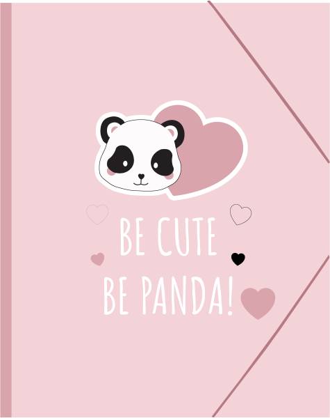 ANCOR Gummibandmappe A4 117066 B'LOG CUTE PANDA, Panda