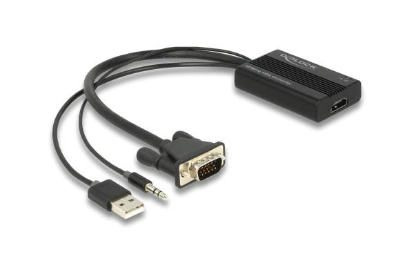 Delock Adapter mit Audio HDMI – VGA