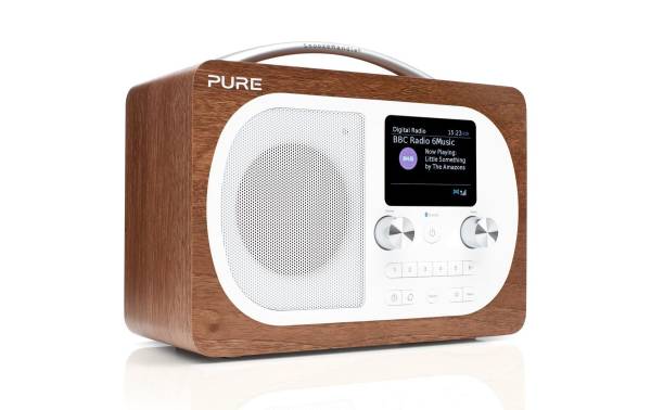 Pure Evoke H4 FM/DAB+/BT Clock Radio - walnut