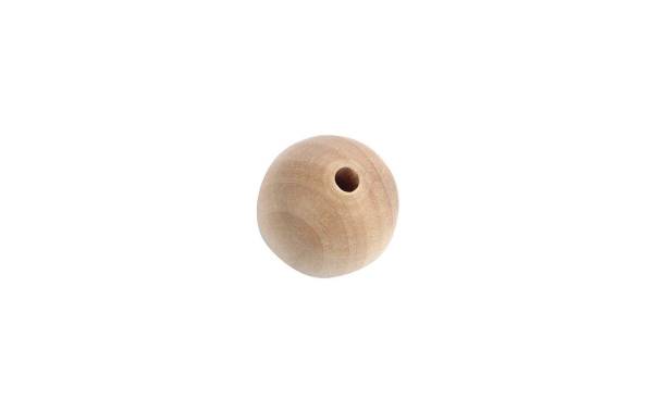 Rico Design Holzperlen Gebohrt 12 mm Nature, 50 Stück