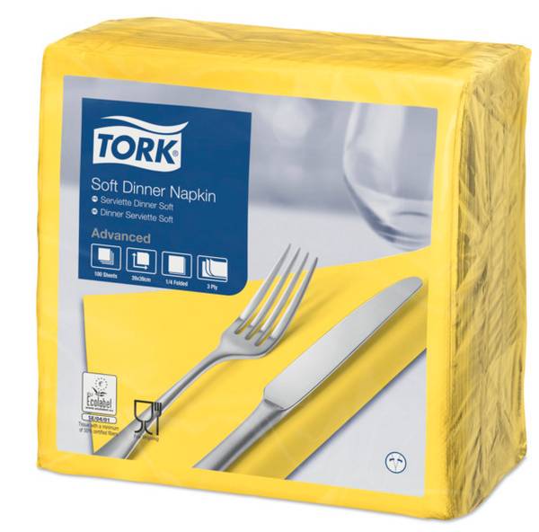 TORK-477911 Soft Dinnerservietten Gelb –