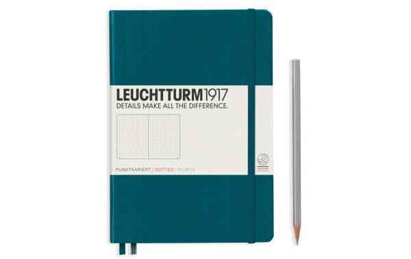 Leuchtturm Notizbuch Medium A5, Dot, 2-teilig, Pacific Grün