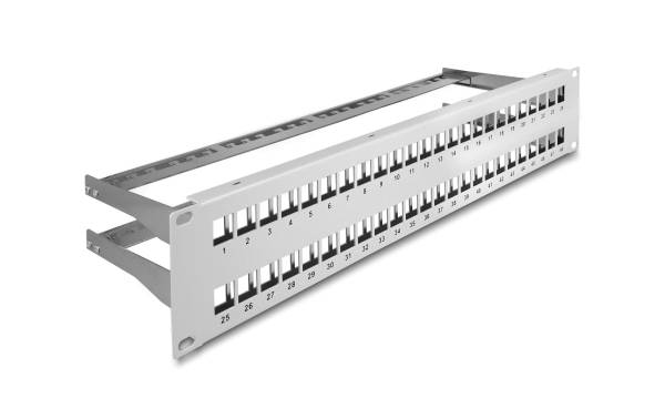 Delock Patchpanel Keystone 48 Port 2 HE 19 Rack